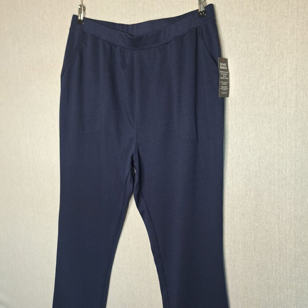 NWT Woman Within Soft Straight Elastic Waist Pockets Size 22 Tall Athleisure Lou